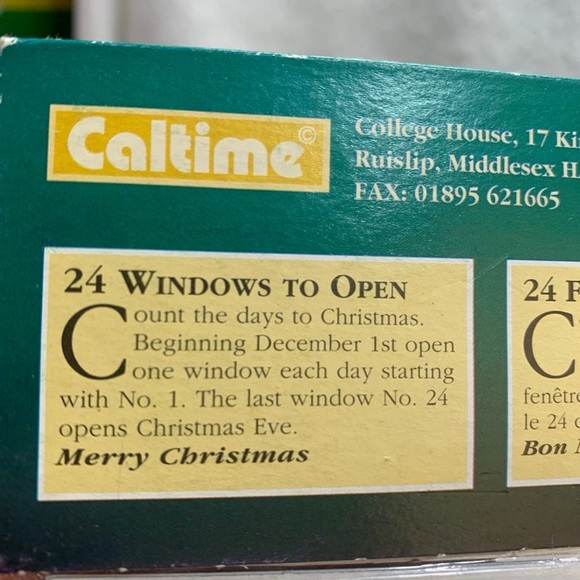 Advent Calendar Victorian Christmas Tree 13" New Made in England - Picture 7 of 11